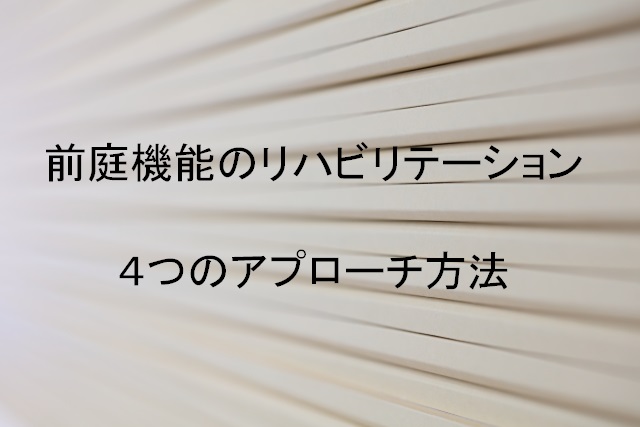 めまいを含む前庭機能のリハビリテーションについて。４つのアプローチ方法を解説