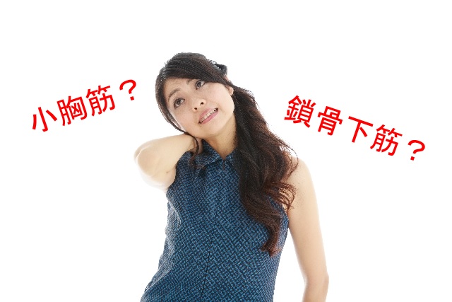 首の痛みや肩こりの原因になる鎖骨下筋と小胸筋とは？